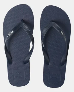 RVCA ALL THE WAY FLIP FLOPS Navy Clearance