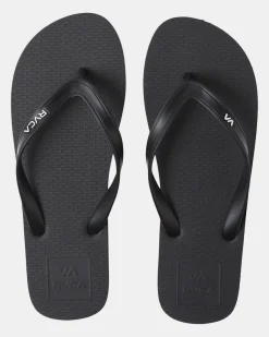 RVCA ALL THE WAY FLIP FLOPS Black Sale