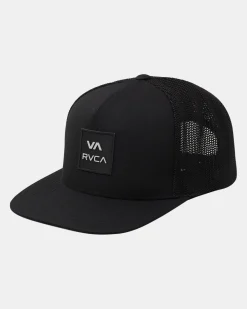 RVCA ALL THE WAY TECH TRUCKER HAT Black