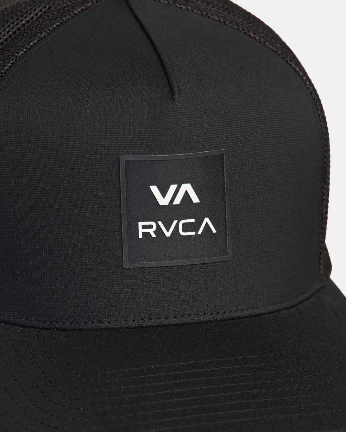 RVCA ALL THE WAY TECH TRUCKER HAT Black