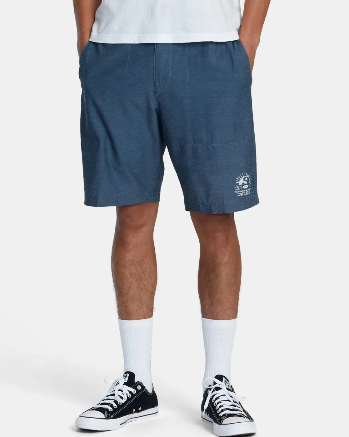 RVCA ALL TIME HEMP HYBRID 19" SHORTS Petrol Blue