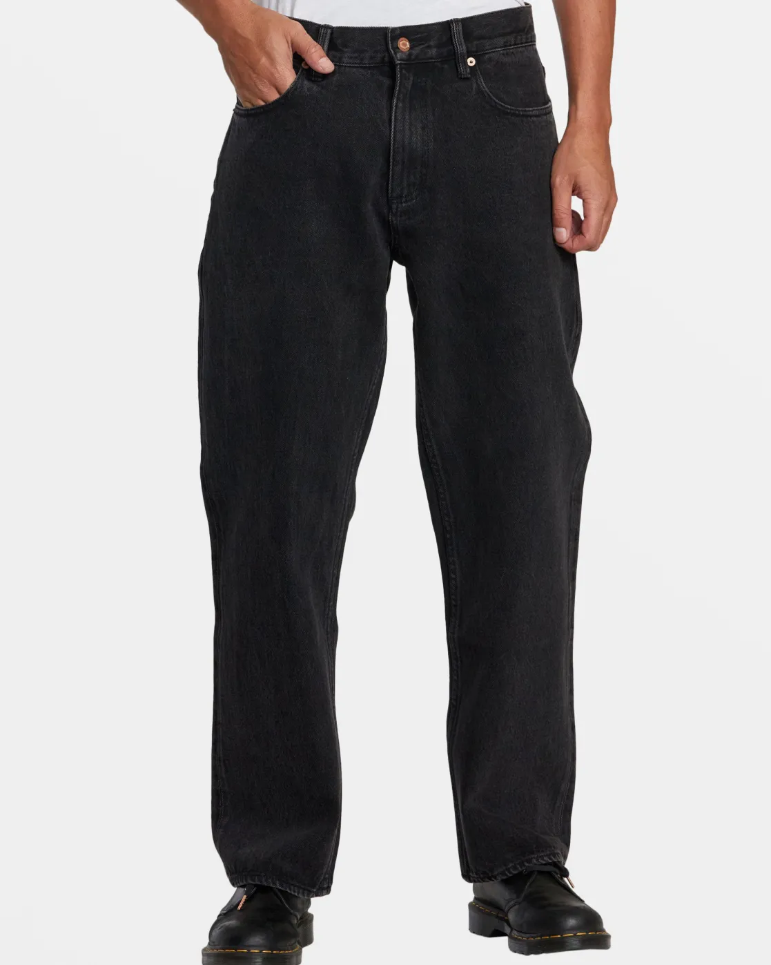 RVCA AMERICANA DAYSHIFT JEANS Black Rinse Discount