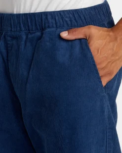 RVCA AMERICANA ELASTIC WAIST CORD PANTS Dark Denim Hot