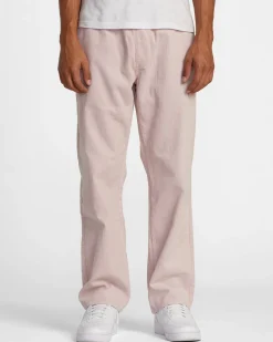 RVCA AMERICANA ELASTIC WAIST CORD PANTS Pale Mauve