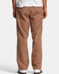 RVCA AMERICANA ELASTIC WAIST CORD PANTS Sonora Brown Hot