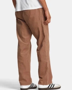 RVCA AMERICANA ELASTIC WAIST CORD PANTS Sonora Brown Hot