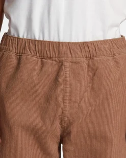 RVCA AMERICANA ELASTIC WAIST CORD PANTS Sonora Brown Hot