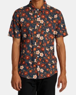 RVCA ANYTIME SHORT SLEEVE SHIRT Duck Blue Best