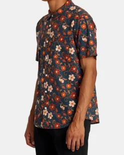 RVCA ANYTIME SHORT SLEEVE SHIRT Duck Blue Best