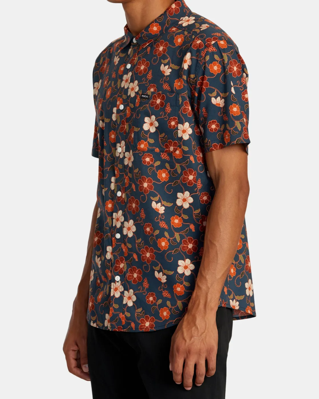 RVCA ANYTIME SHORT SLEEVE SHIRT Duck Blue Best