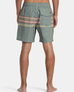 RVCA ATLAS ELASTIC WAIST 17" BOARDSHORTS Aloe Clearance