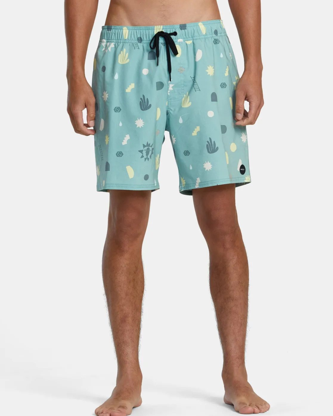 RVCA ATLAS ELASTIC WAIST 17" BOARDSHORTS Green Haze New