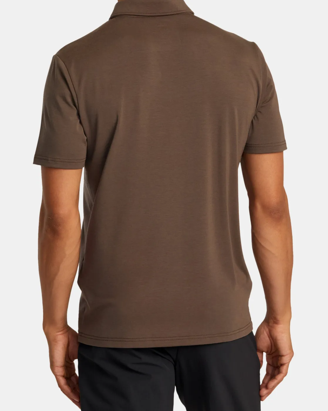 RVCA BALANCE SHORT SLEEVE POLO TEE Mocha Clearance