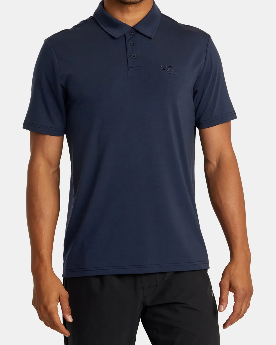 RVCA BALANCE SHORT SLEEVE POLO TEE Indigo Best