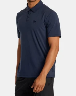 RVCA BALANCE SHORT SLEEVE POLO TEE Indigo Best