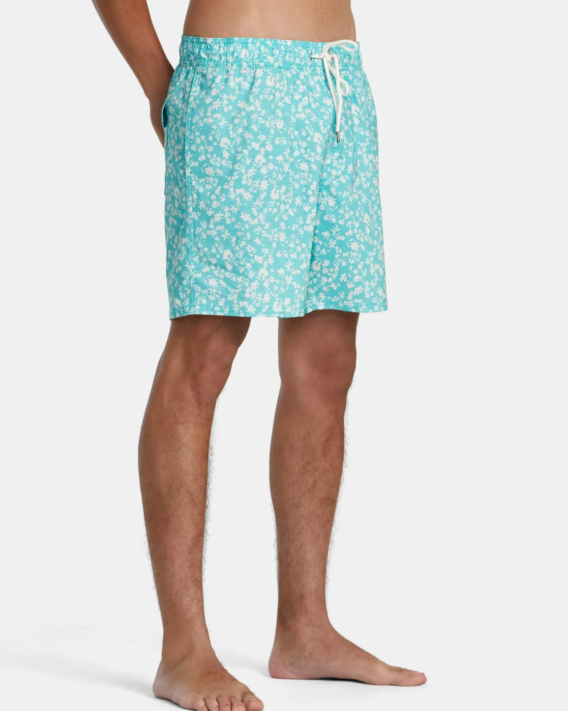 RVCA BARNES ELASTIC WAIST 17" BOARDSHORTS Green Haze Clearance