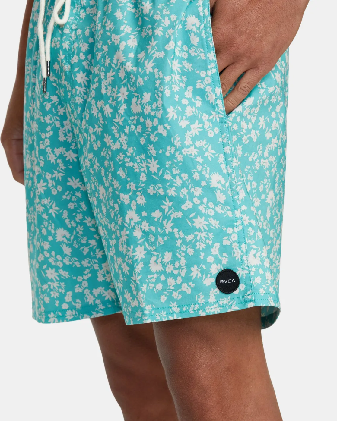 RVCA BARNES ELASTIC WAIST 17" BOARDSHORTS Green Haze Clearance