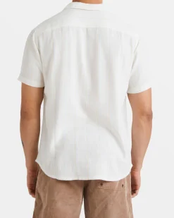 RVCA BEAT STRIPE SHORT SLEEVE SHIRT Cloud Hot