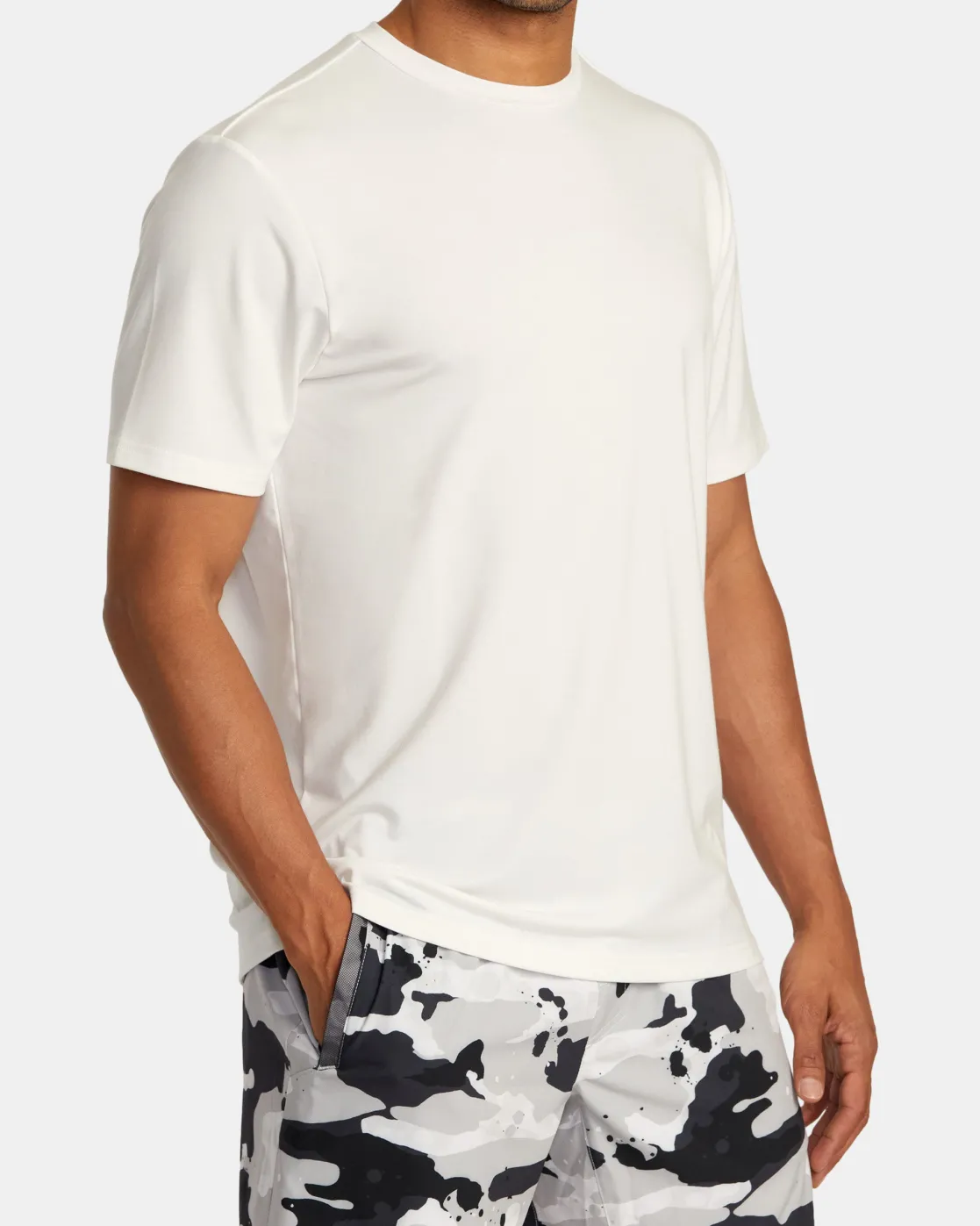 RVCA BEDWIN X STASH BALANCE TEE Off White Hot