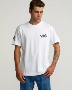 RVCA BEDWIN X STASH TEE White New