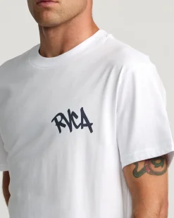 RVCA BEDWIN X STASH TEE White New
