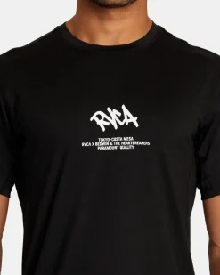 RVCA BEDWIN X STASH VENT TEE Black
