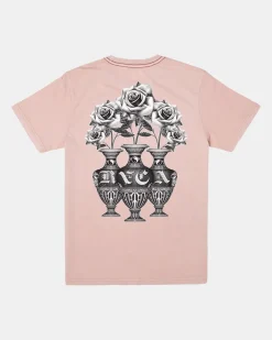 RVCA BENJAMIN JEANJEAN BOUQUET TEE Pale Mauve Hot