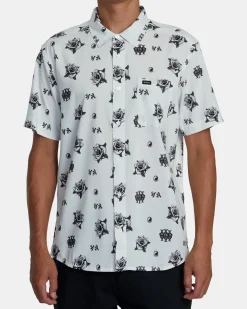 RVCA BENJAMIN JEANJEAN CEREMONY SHORT SLEEVE SHIRT White Hot