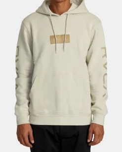 RVCA BIG LABEL HOODIE Silver Bleach Hot