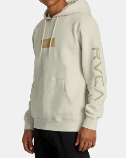 RVCA BIG LABEL HOODIE Silver Bleach Hot