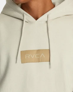 RVCA BIG LABEL HOODIE Silver Bleach Hot