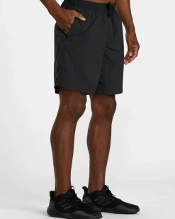 RVCA BIG LOUNGER ELASTIC WAIST SHORTS Black Clearance