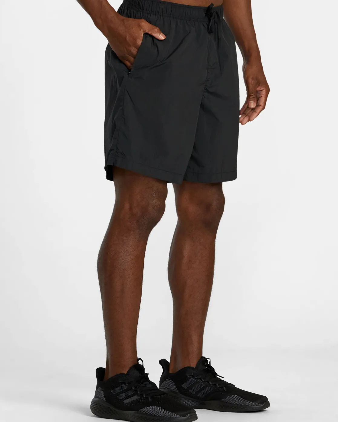 RVCA BIG LOUNGER ELASTIC WAIST SHORTS Black Clearance