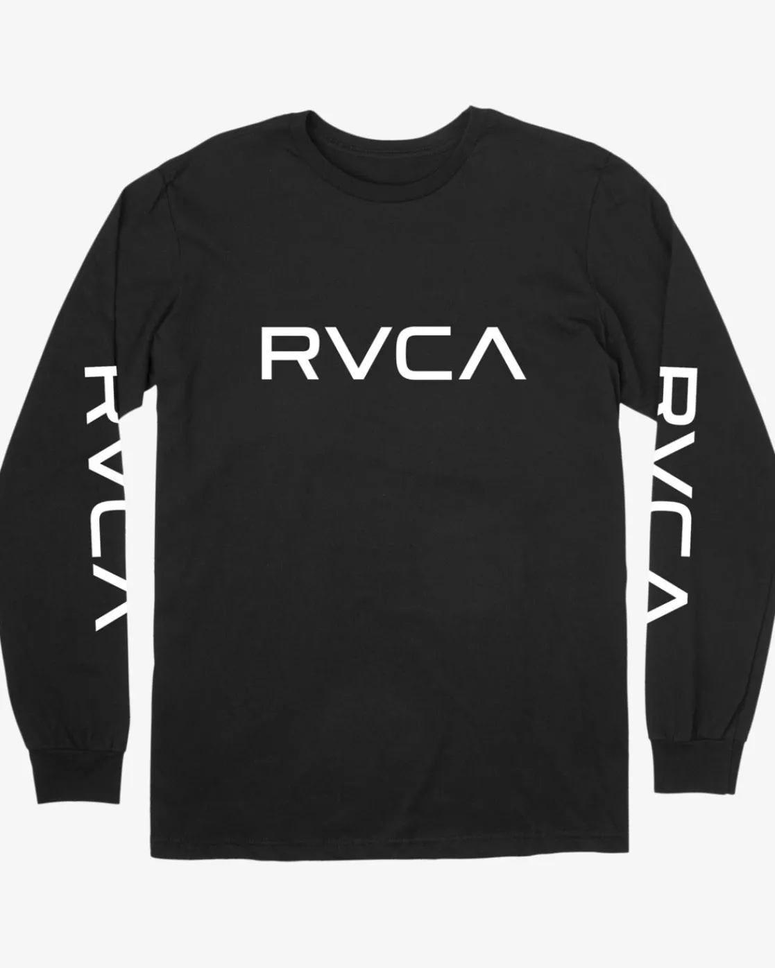 RVCA BIG LONG SLEEVE TEE Black/White Clearance