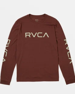 RVCA BIG LONG SLEEVE TEE Red Earth