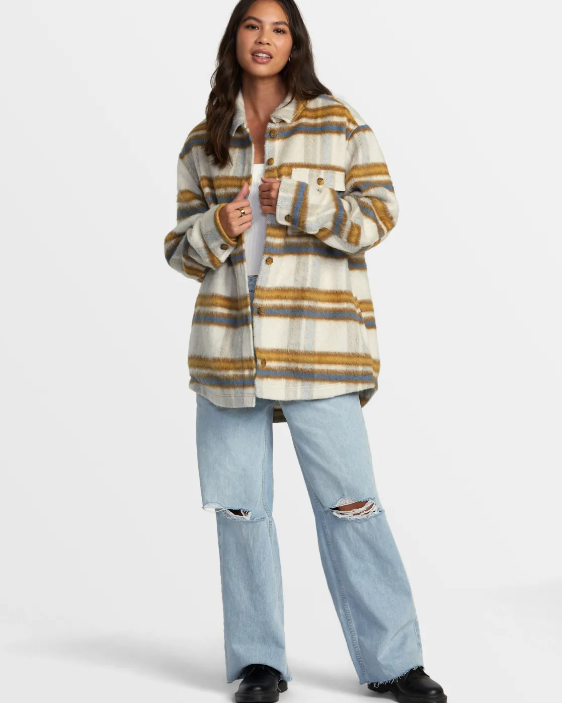 RVCA BIRDIE SHACKET Latte