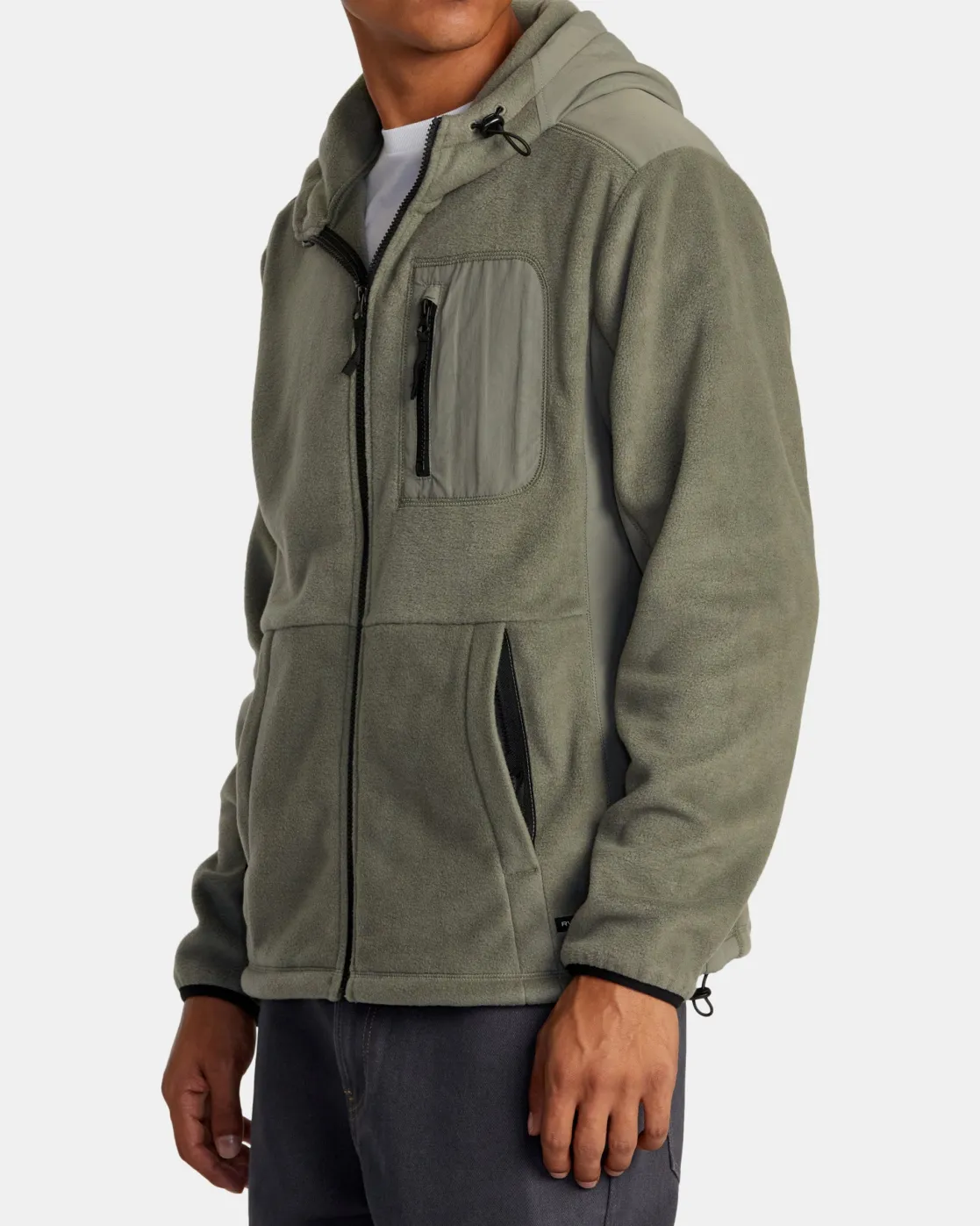 RVCA BLOCK FLEECE ZIP Sage Leaf Discount