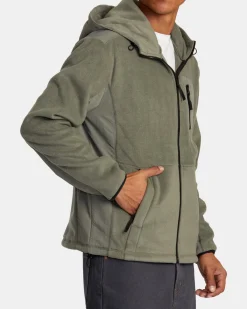 RVCA BLOCK FLEECE ZIP Sage Leaf Discount