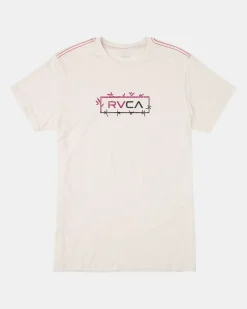 RVCA BORDERED TEE Antique White Online