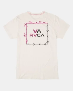 RVCA BORDERED TEE Antique White Online