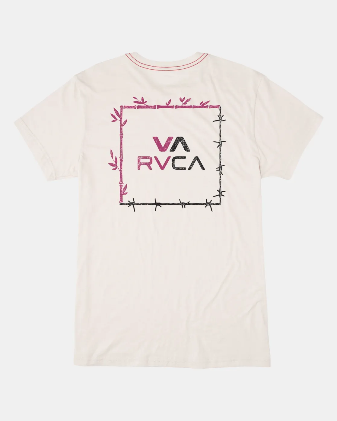 RVCA BORDERED TEE Antique White Online
