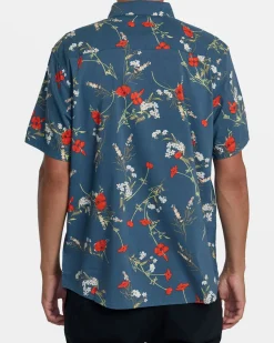 RVCA BOTANICAL SHORT SLEEVE SHIRT Duck Blue Online