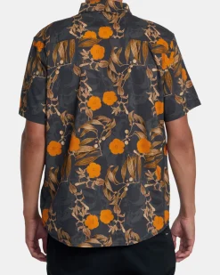 RVCA BOTANICAL SHORT SLEEVE SHIRT Black Sale