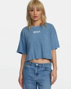 RVCA BOYFRIEND CROPPED TEE Coronet Blue