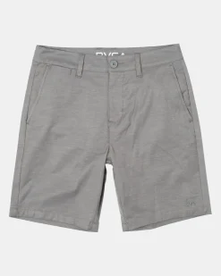 RVCA BOYS BACK IN HYBRID 19" SHORTS Athletic Heather New