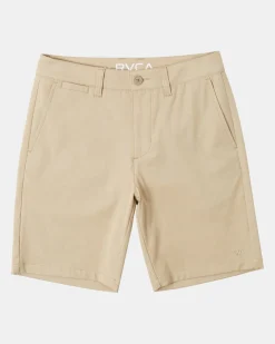RVCA BOYS BACK IN HYBRID 19" SHORTS Khaki New