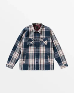 RVCA BOYS FLIGHT RISK SHACKET Moody Blue Best