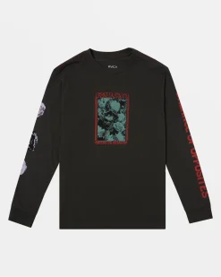 RVCA BOYS ONE NIGHT ONLY LONG SLEEVE TEE Pirate Black Online