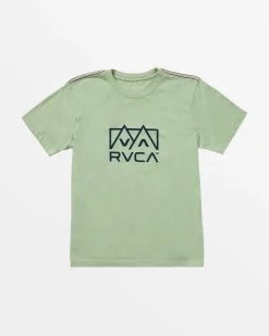 RVCA BOYS PEAKS TEE Granite Green Outlet