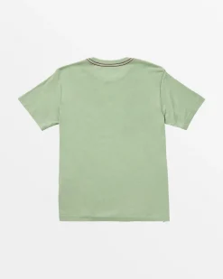 RVCA BOYS PEAKS TEE Granite Green Outlet